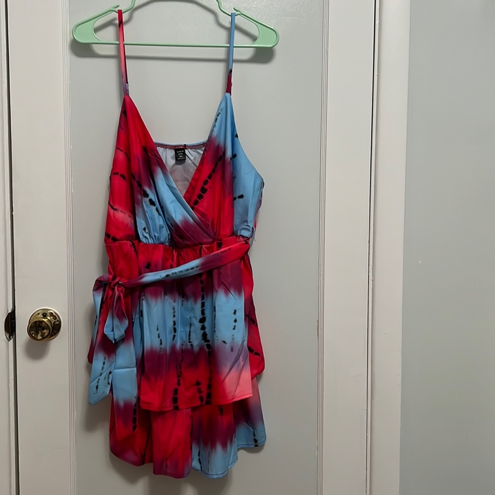 Tye die jumper romper with skirted shirt 3xl